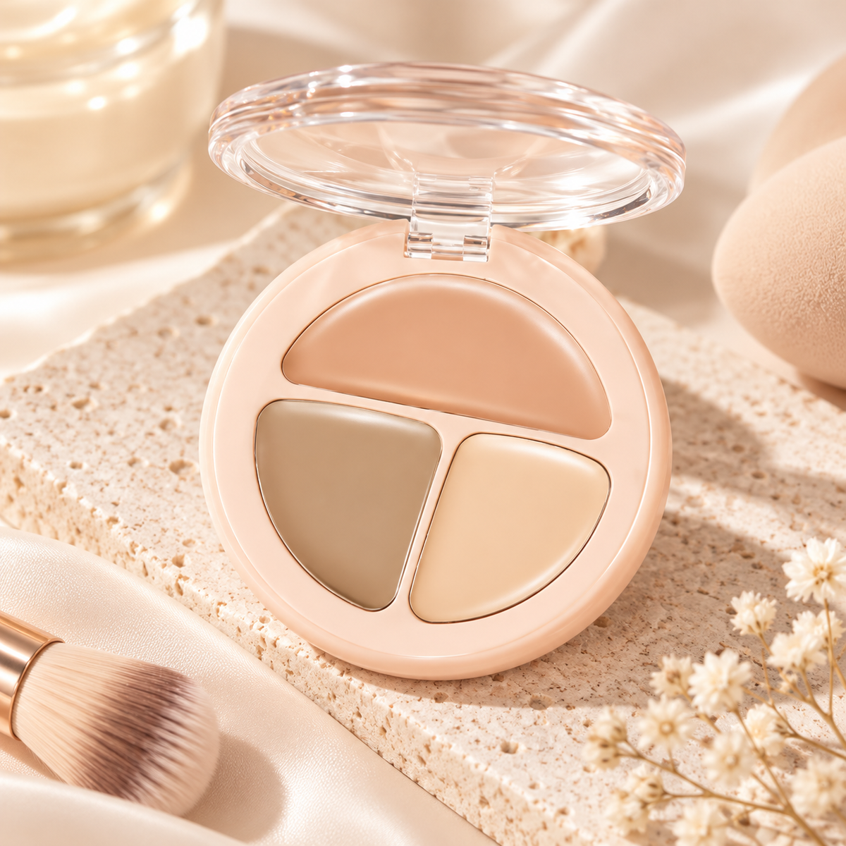 🌸 3-Color Concealer Palette for a Flawless-Looking Complexion