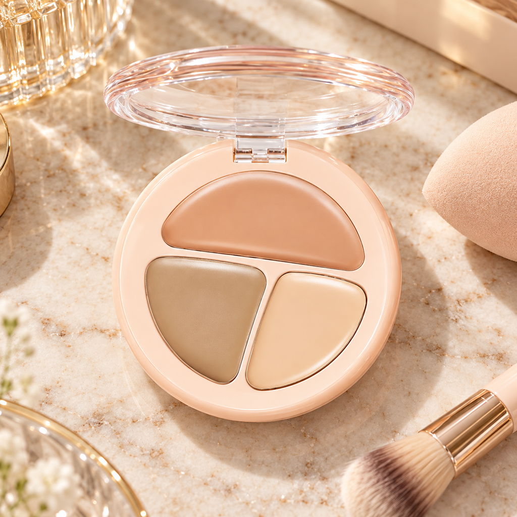 🌸 3-Color Concealer Palette for a Flawless-Looking Complexion