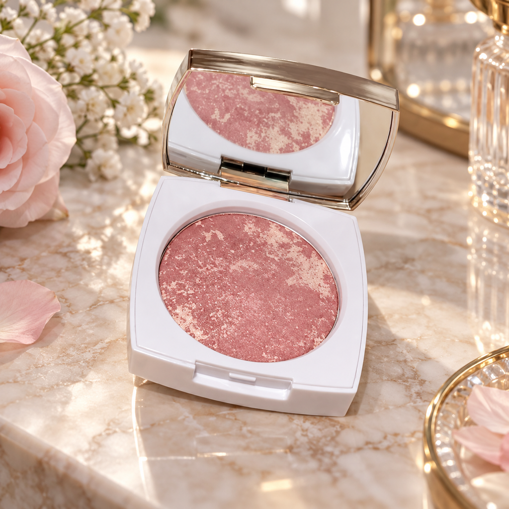 🌸 Baked Blush | Marble Pink Blusher | Natural Rosy Glow | Soft Radiant Finish | Lightweight Cheek Makeup