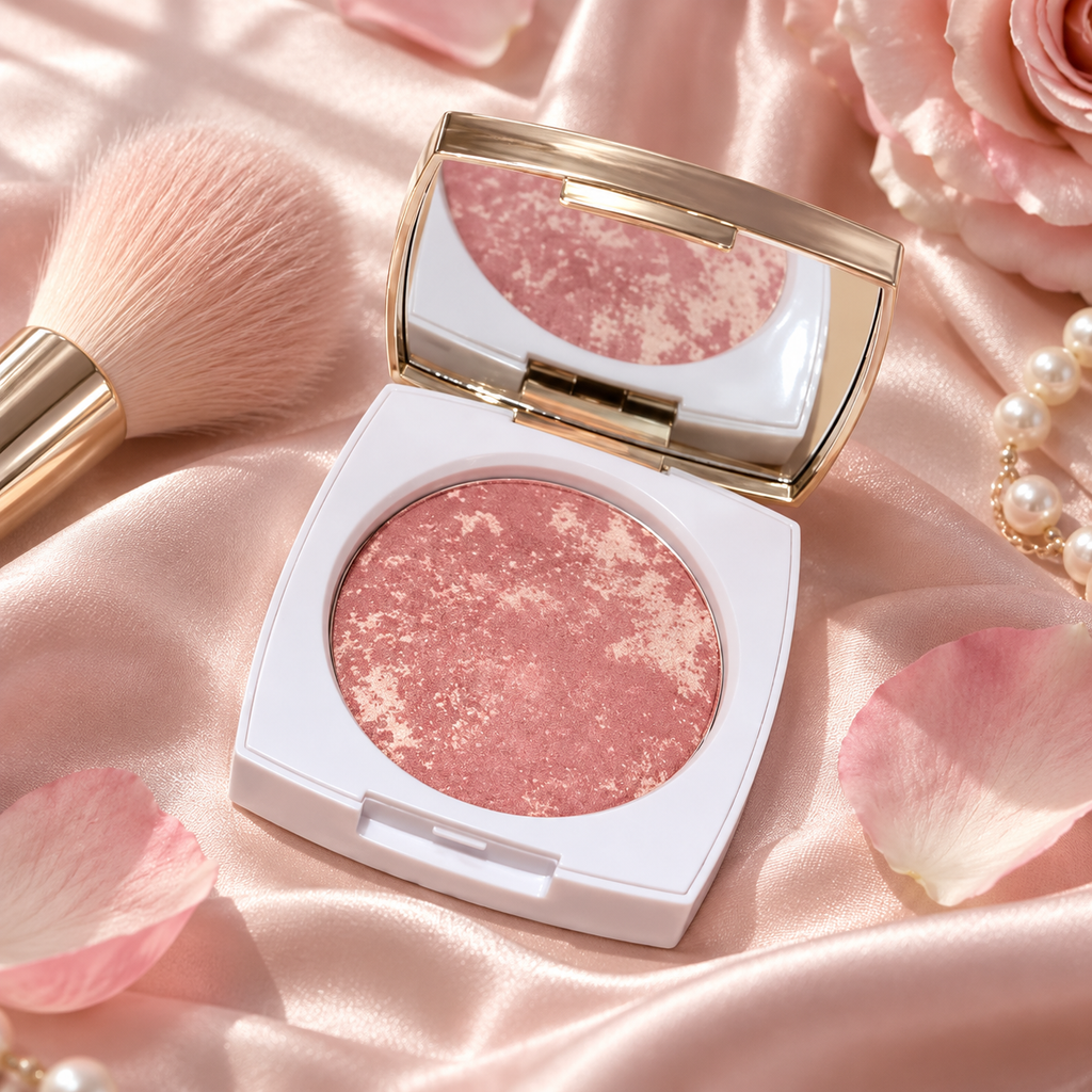 🌸 Baked Blush | Marble Pink Blusher | Natural Rosy Glow | Soft Radiant Finish | Lightweight Cheek Makeup