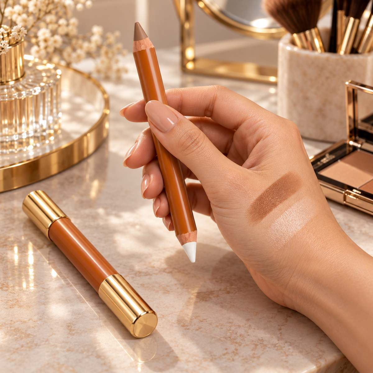 🤎 Dual-Ended Contour Stick | Face Contouring & Highlighting Pencil | Sculpting Makeup Duo
