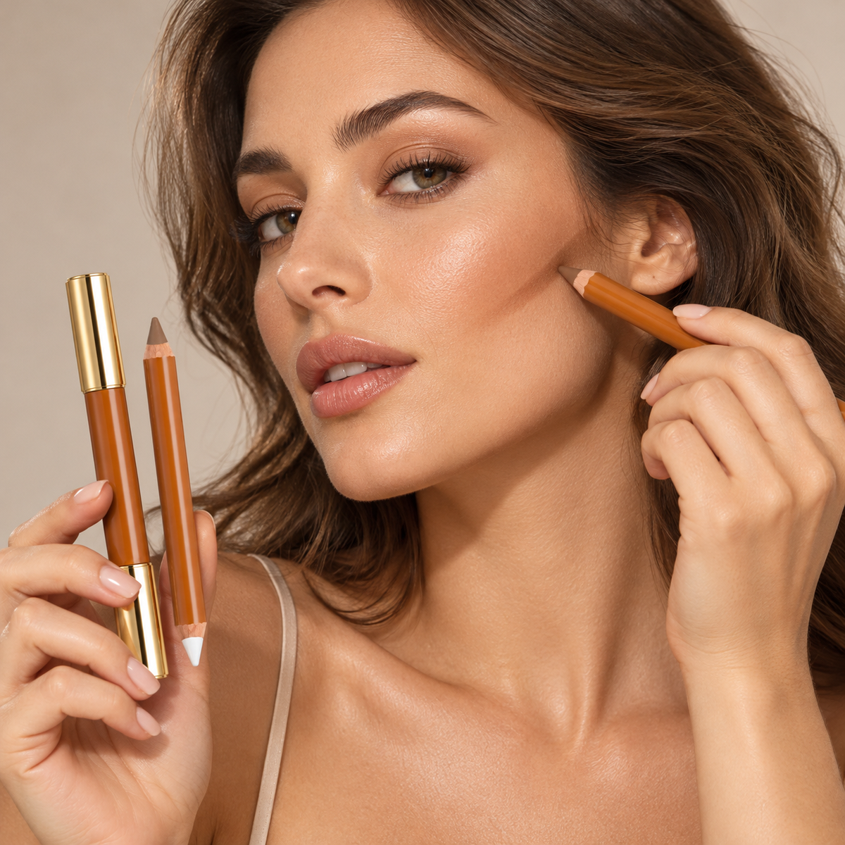 🤎 Dual-Ended Contour Stick | Face Contouring & Highlighting Pencil | Sculpting Makeup Duo