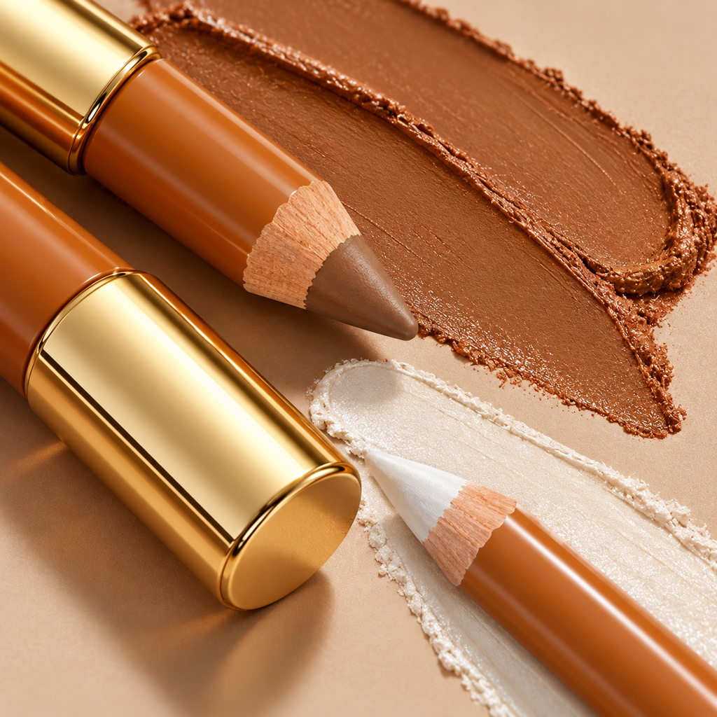 🤎 Dual-Ended Contour Stick | Face Contouring & Highlighting Pencil | Sculpting Makeup Duo