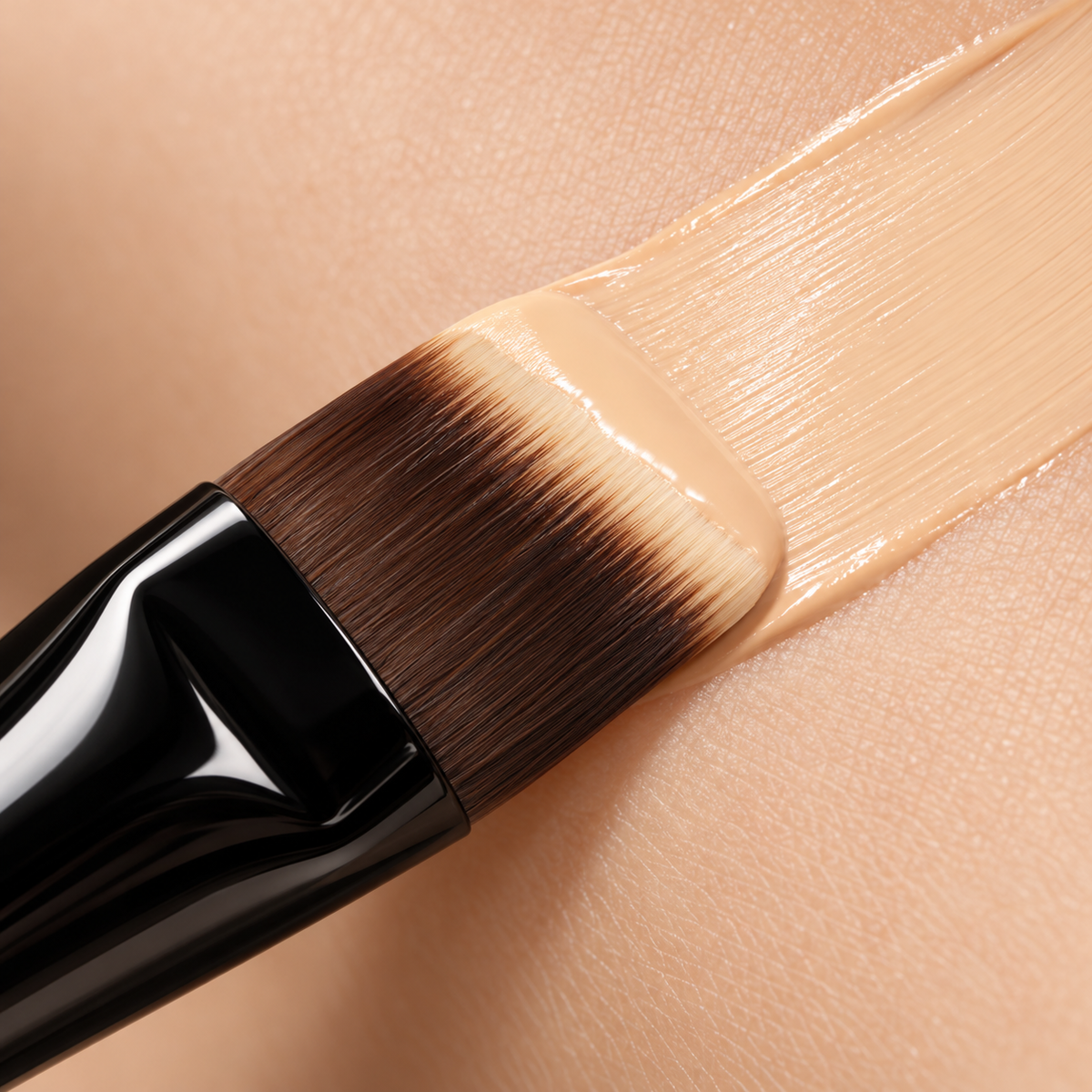 💄 Angled Foundation Brush | Flat Top Makeup Brush | Precision Liquid Foundation Applicator