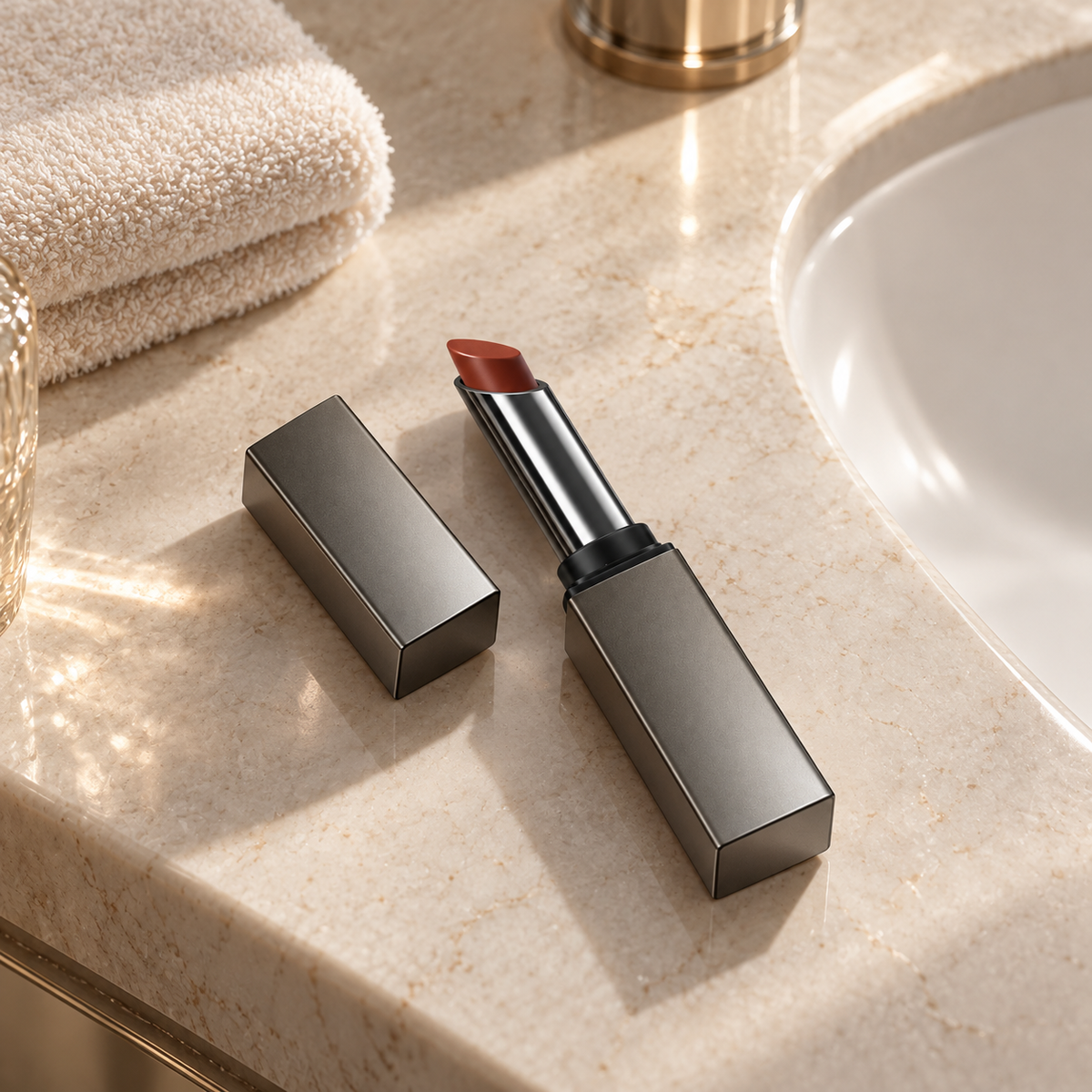 💄 Matte Lipstick | Elegant Warm Red Lip Color | Smooth Velvet Finish | Rich Color Lip Makeup
