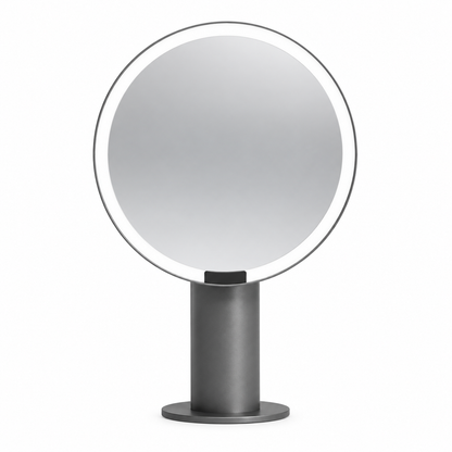 💡 LED Makeup Mirror | Round Vanity Mirror | Modern Tabletop Beauty Mirror | Elegant Dressing Table Accessory | Makeup Lover Gift