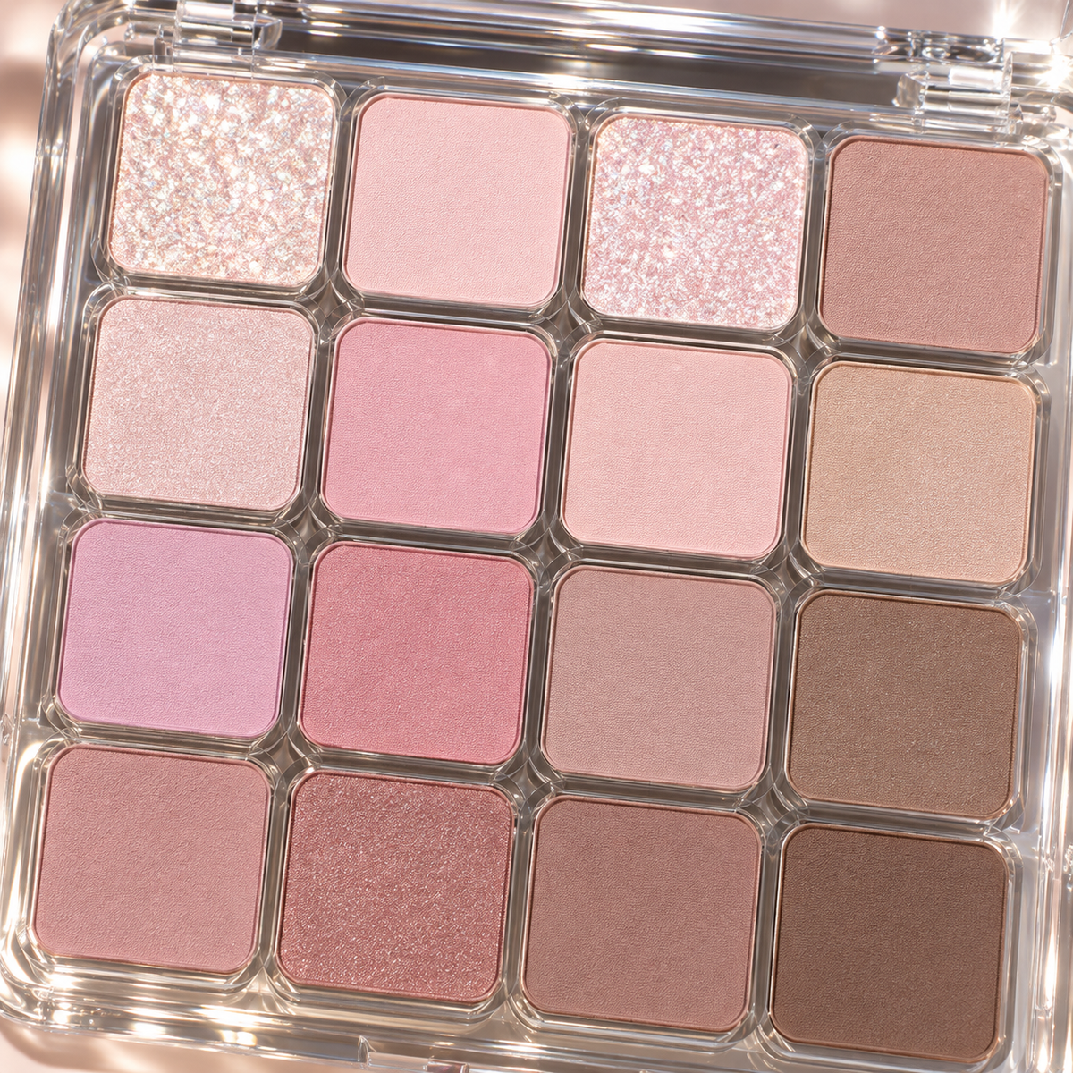 🎨 16-Color Eyeshadow Palette | Pink & Nude Eye Makeup | Matte & Shimmer Shades