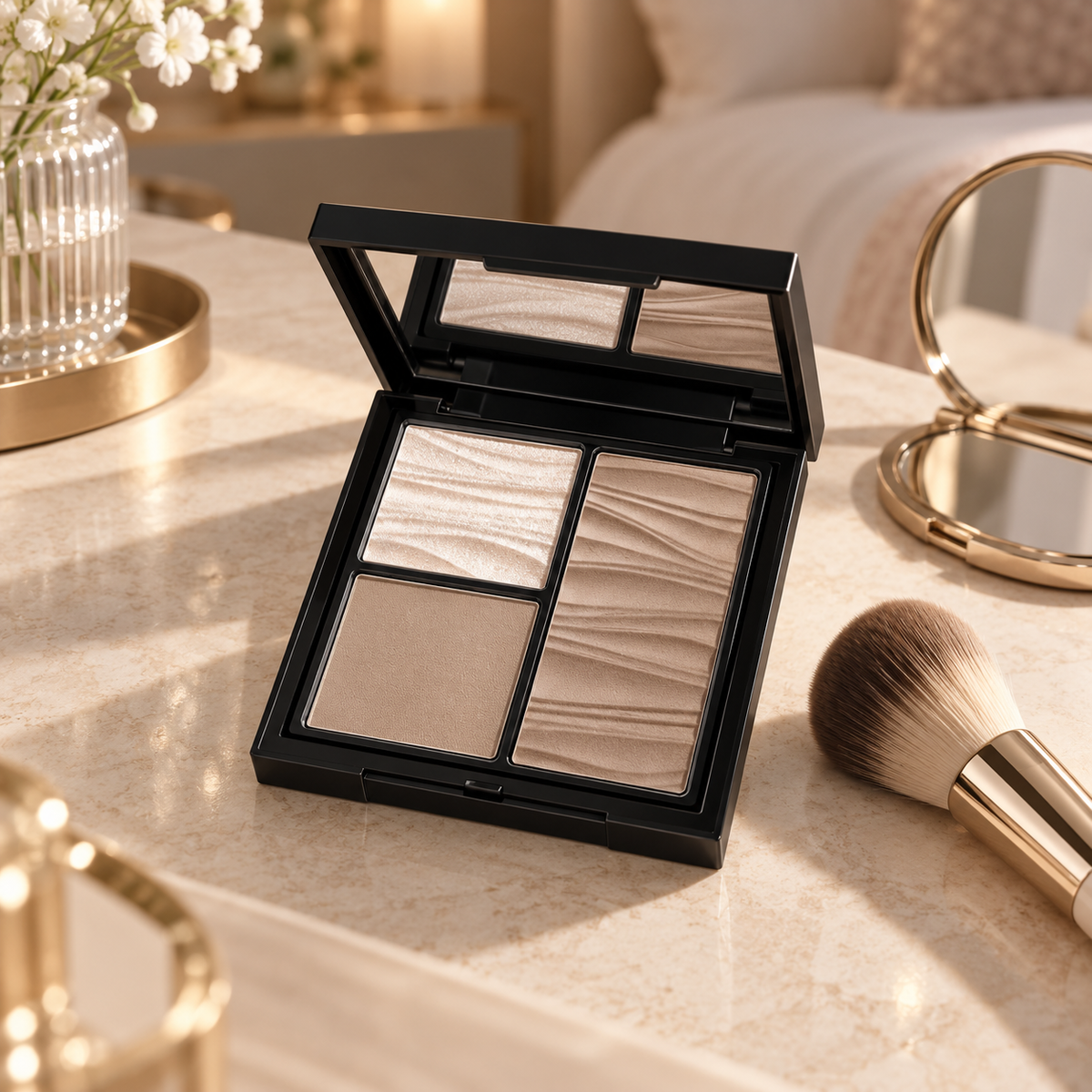🤎 Contour Palette | 3-Shade Face Sculpting &amp; Highlighting Powder | Bronzer &amp; Highlighter Makeup Palette | Natural Defined Makeup Look | Beauty Gift