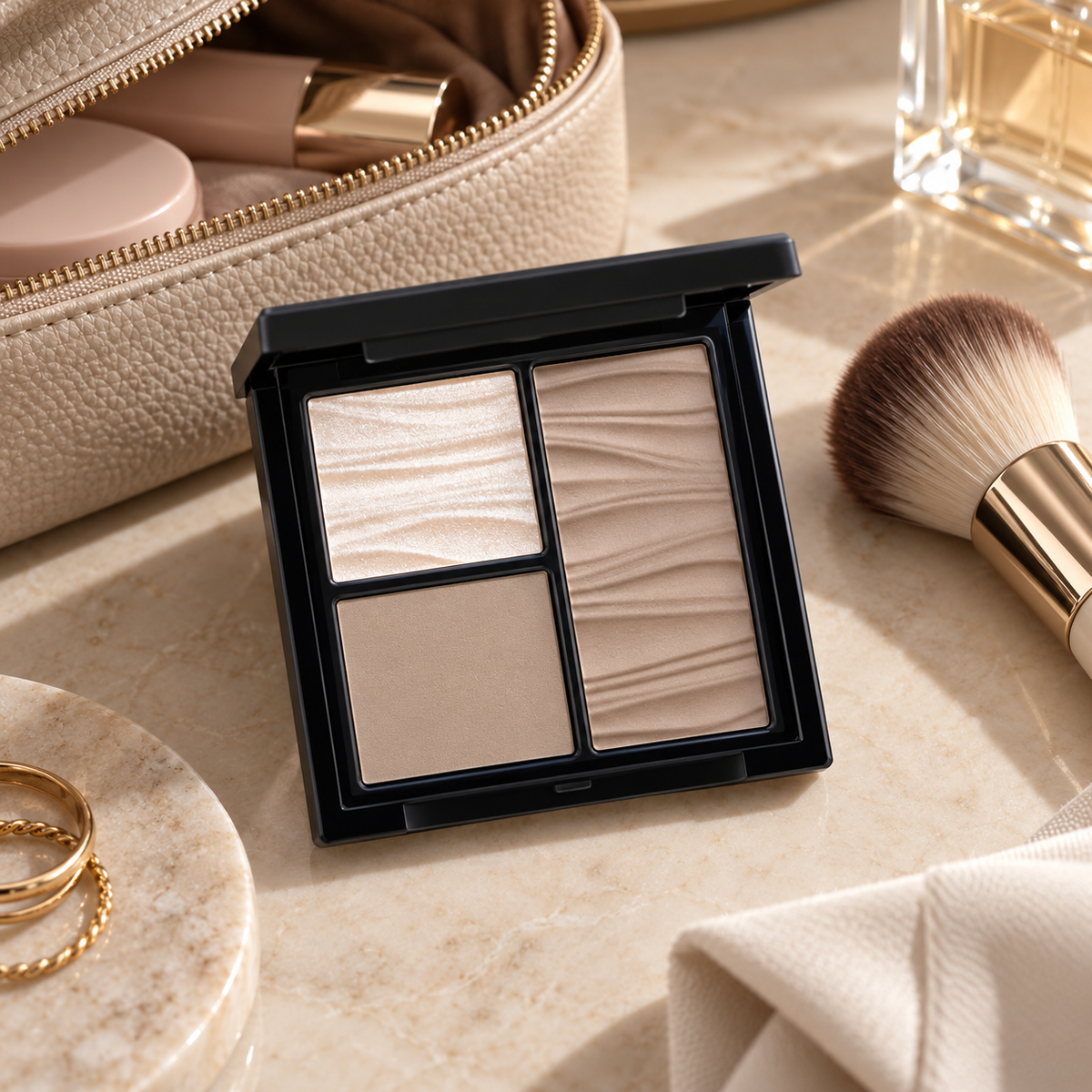 🤎 Contour Palette | 3-Shade Face Sculpting &amp; Highlighting Powder | Bronzer &amp; Highlighter Makeup Palette | Natural Defined Makeup Look | Beauty Gift
