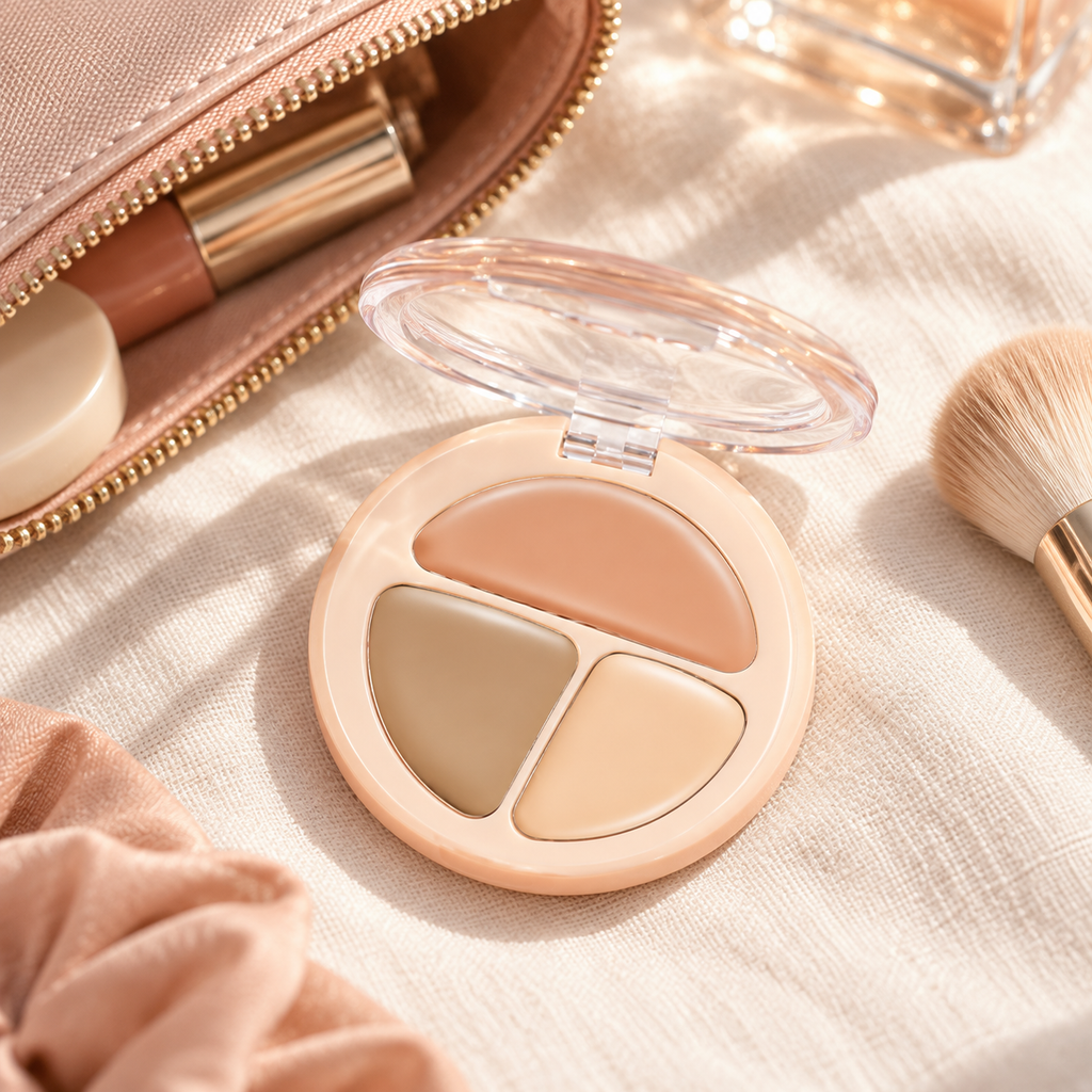 🌸 3-Color Concealer Palette for a Flawless-Looking Complexion